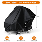 Zero Turn Mower Cover Heavy Mower Duty Fits Decks up to 60", 600D Polyester Oxford