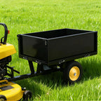 500LB Capacity Multifunctional Dump Cart With Removable Tailgate For ATV Lawn Mower Tractor