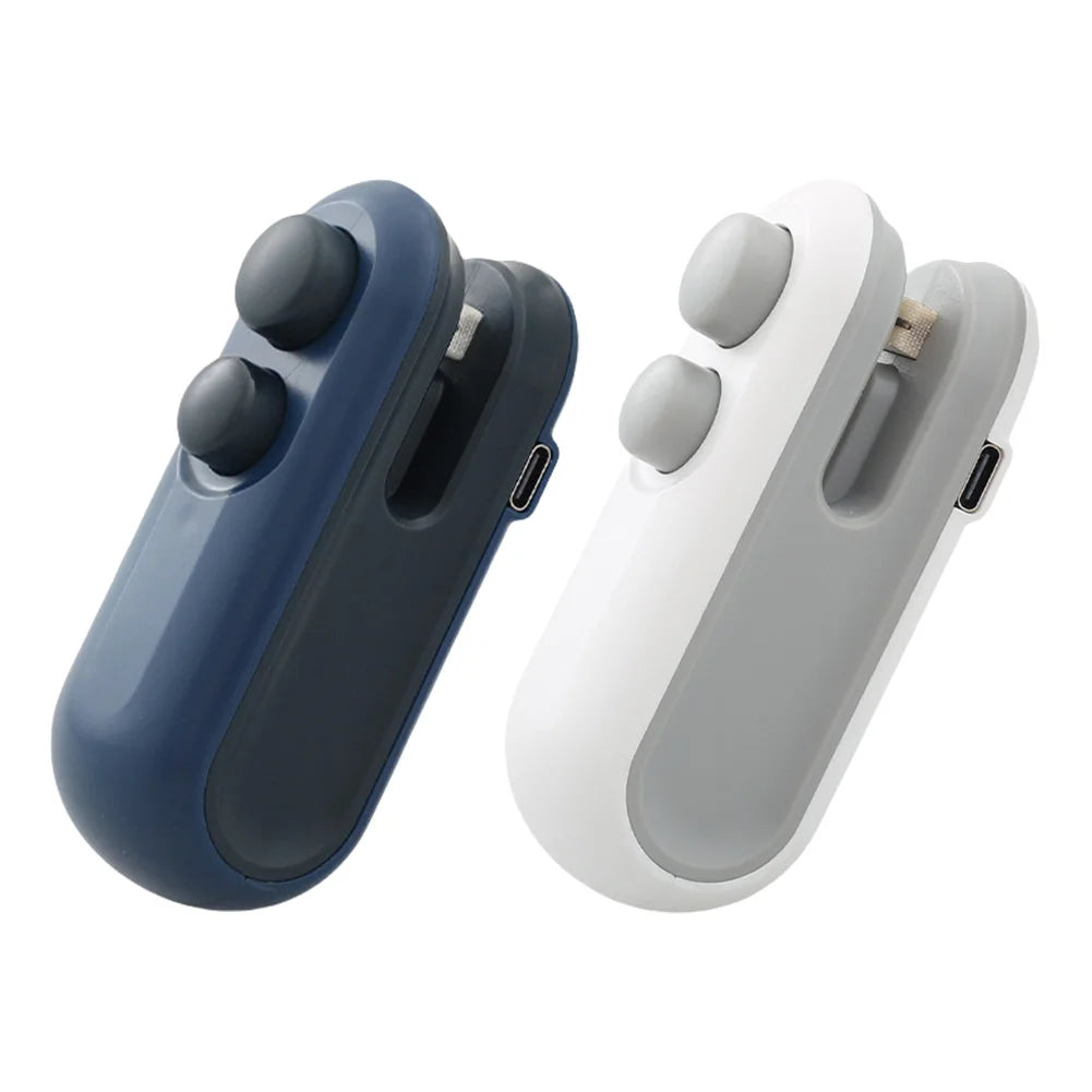 2 In 1 Handheld Heat Vacuum Sealer for Food Storage Snacks Freshness