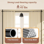 Adjustable Room Divider Curtain Rod, No Drilling Partition for Space Separation, 4-10ft Height, Portable Wall Dividers
