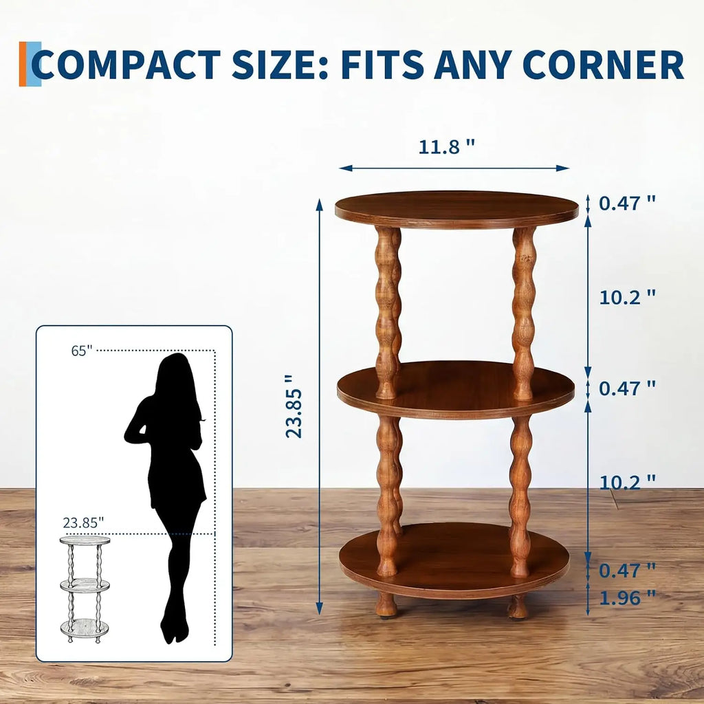 3-Tier Layer Circular Side Table