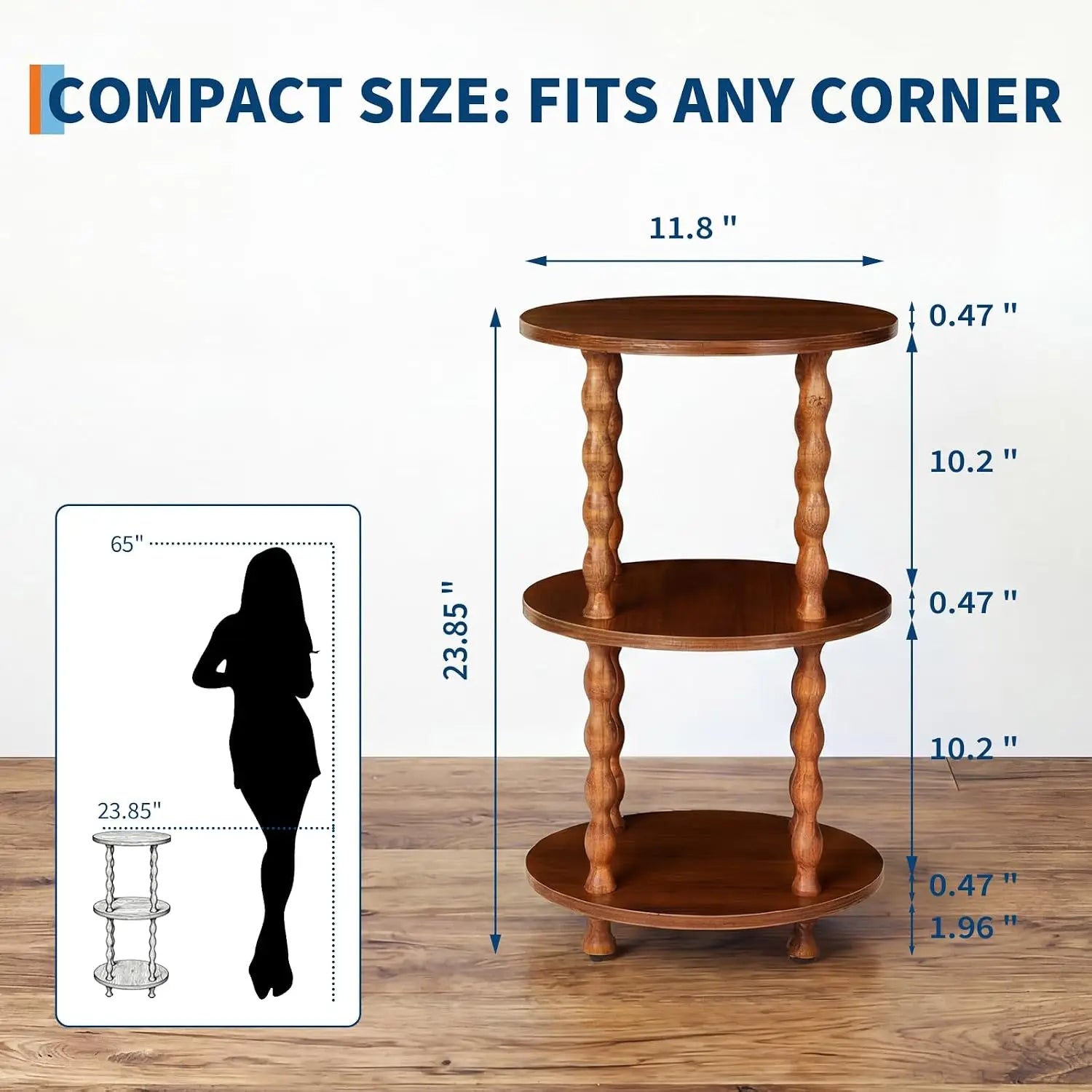3-Tier Layer Circular Side Table
