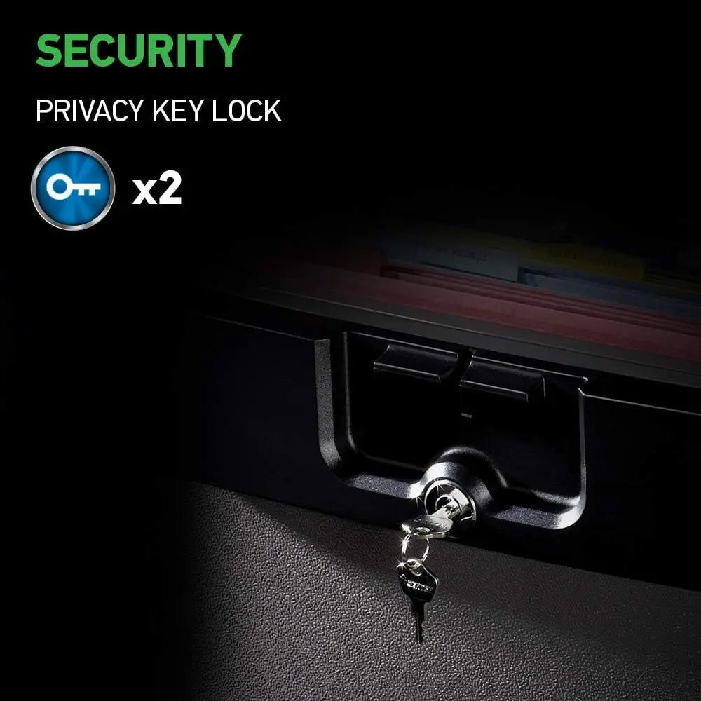 Fireproof Waterproof Document Safe Box with Key Lock
