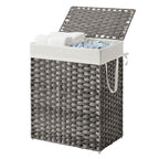 Laundry Hamper with Lid, 90L Clothes Hamper with 2 Removable Liner Bags, 6 Mesh Bags