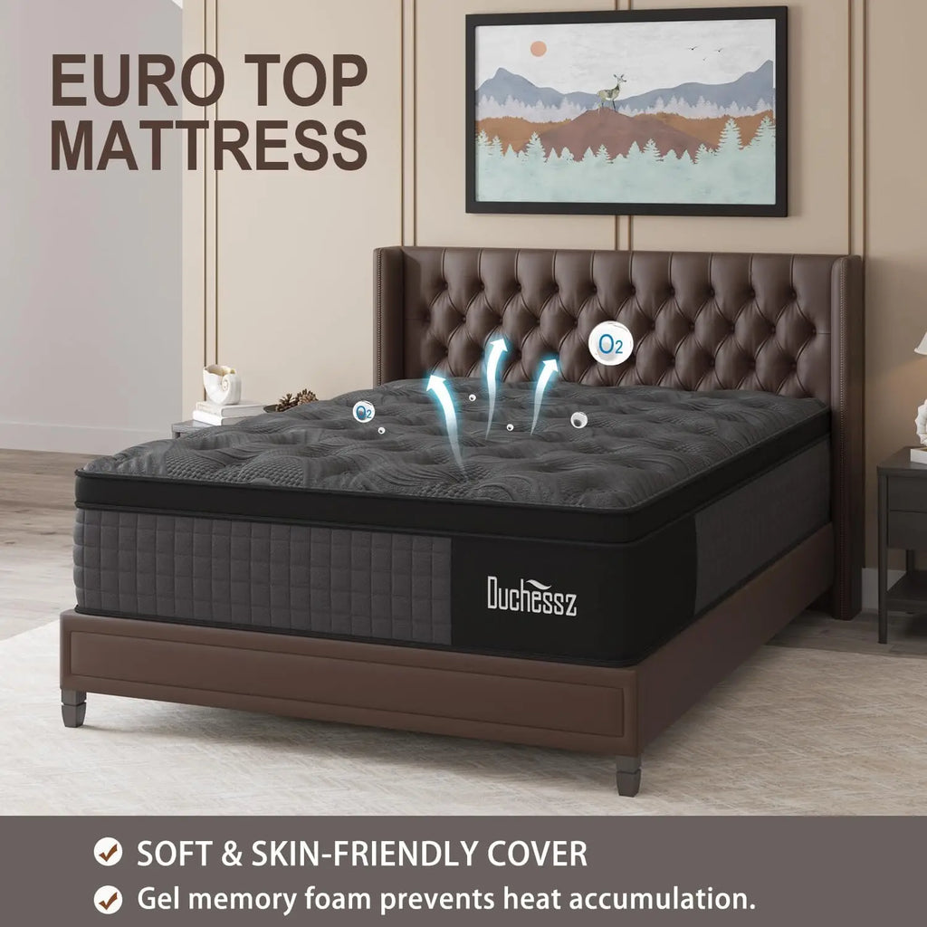 14 Inch Hybrid Queen Mattress with Gel Memory Foam, Pocket Springs for Motion Isolation and Edge Support