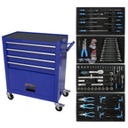 24.4"Inch Tool Cabinet,4 Drawer Rolling Tool Box with Key Lock and 4 Wheels for Garage