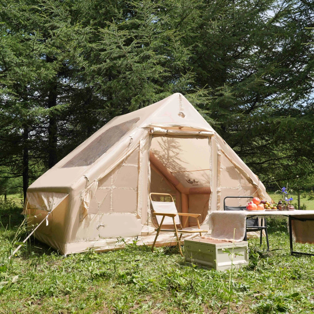 Inflatable Tent With Skylight, Pump, 4-6 Person Outdoor Family Luxury Tent