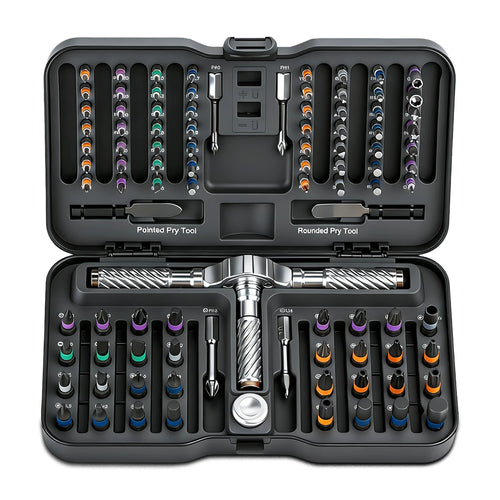 100in1 Multifunction Ratchet Screwdriver Set Multi Magnetic Bits Mini Repair Tool Kit Household Tool For PC & Desk Etc.