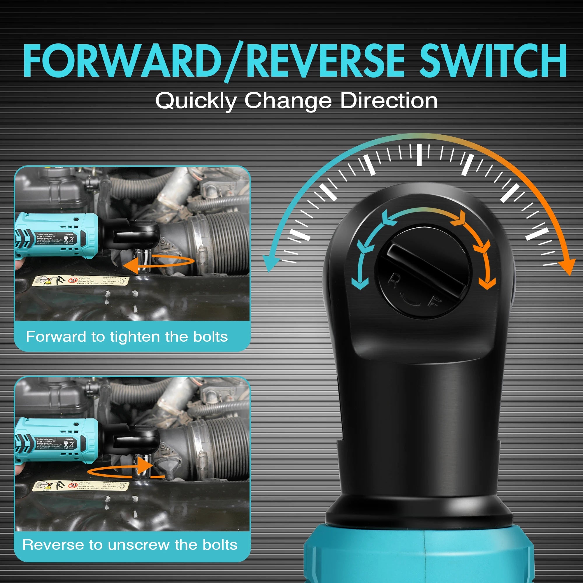 12V Cordless Electric Ratchet Wrench Set with 2 2.0Ah Battery 8pcs Sockets