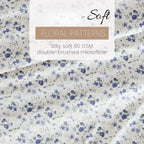 4 Piece Queen Sheet Set (Light Blue Floral) - Ultra-Soft & Cooling Bed Sheets