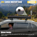 Portable Pressurized Camping Shower - 5L Water Tank with Handheld Showerhead - Includes Storage Bag