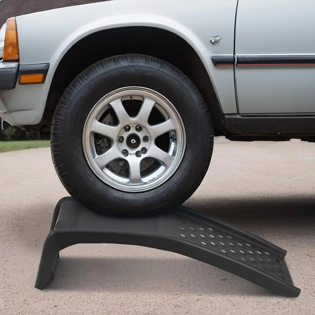 2 Pack Steel Car Ramps 8000 Lbs Capacity 8 Inch Max Lift Height Auto Ramp