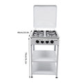 4 Burners Gas Stove Propane Removable Smokeless Barbecue Grill Portable BBQ Grill w/Movable Storage Bracket