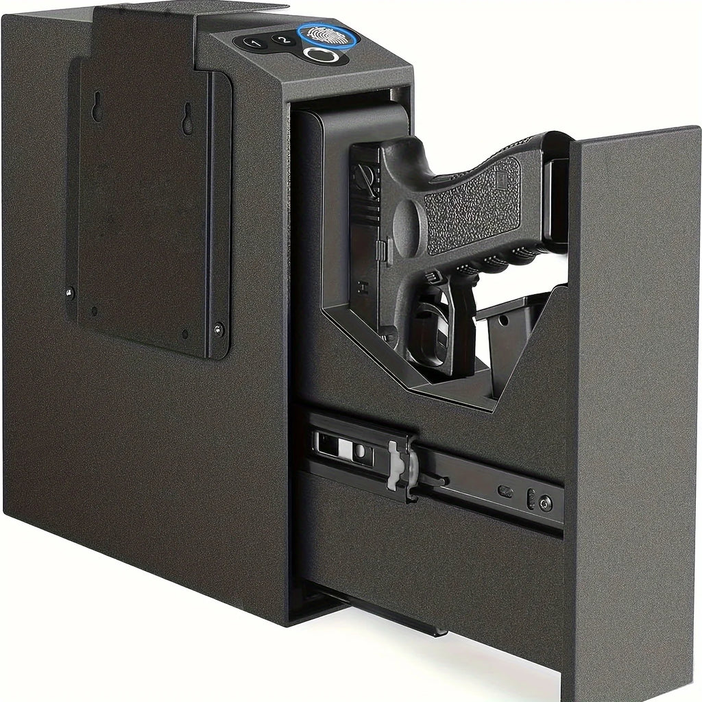 Biometric Slider Handgun Gun Safe for Nightstand, Desk, Bed Side, Truck