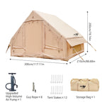 Inflatable Tent With Skylight, Pump, 4-6 Person Outdoor Family Luxury Tent