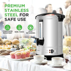 13L Electric Hot Water Dispenser with Safety Lock, Non-Drip Tap, Warm Function, Stainless Steel