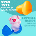 24 Pcs Easter Eggs Prefilled with Cartoon Animal Puppets Easter Hunt Basket Stuffers