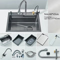 304 Stainless Steel Waterfall Kitchen Sink Large Single Slot