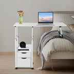 Movable Bedside Table Warp-Proof OverBed Desk Height Adjustable EASY Cleaning Multi-Function
