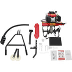 Full-Size Front Tine Tiller, 63cc Air-Cooled 4-Stroke Gasoline Engine for Garden, Soil Cultivation