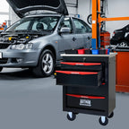 4 Drawer Rolling Tool Box Hardware Storage Tool Cabinet, Heavy Duty Steel Metal Cart, Lockable, Garage Storage, Tools Organizer