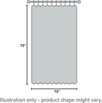 Soft Microfiber Shower Curtain or Liner for Bathroom, Water Repellent 72x72Inches