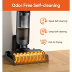 M3 Cordless Wet Dry Vacuum Cleaner All-in-One for Hard Floors Lightweight Floor Cleaner in Grey with Edge Cleaning Self-