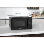 Emerson MW7302B Compact Countertop Microwave Oven with Touch Control, LED Display, 700W