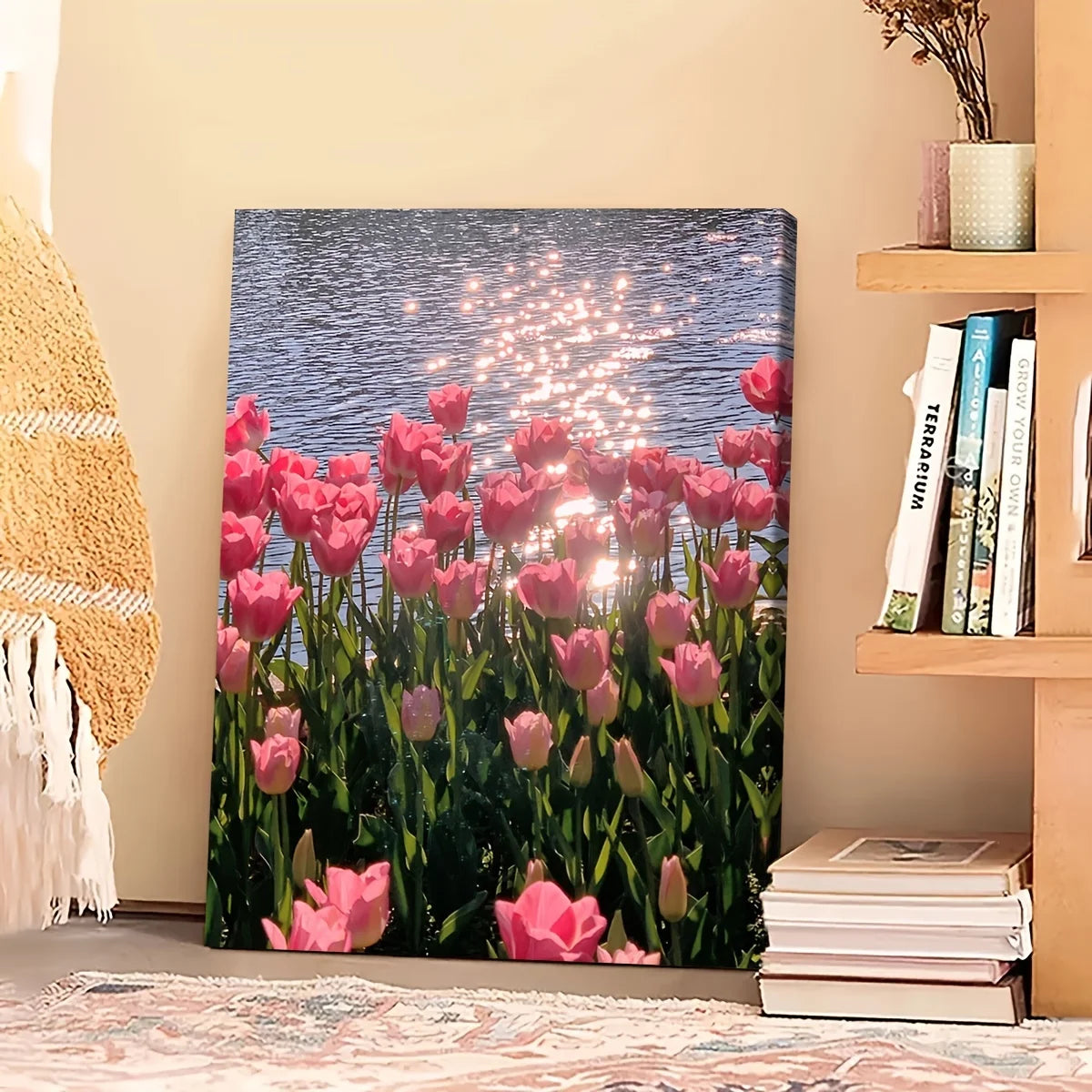 Pink Flower Artist Home Wall Decor
