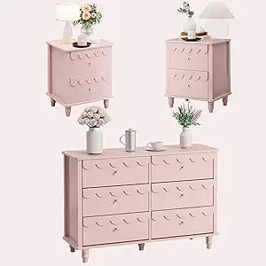 6 Drawer Dresser and Night Stand Sets for Bedroom