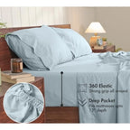 100% Cotton Percale Sheets Crisp Cooling Summer Bed Sheets for Hot Sleepers, Deep Pocket 12", Soft Peach Finish