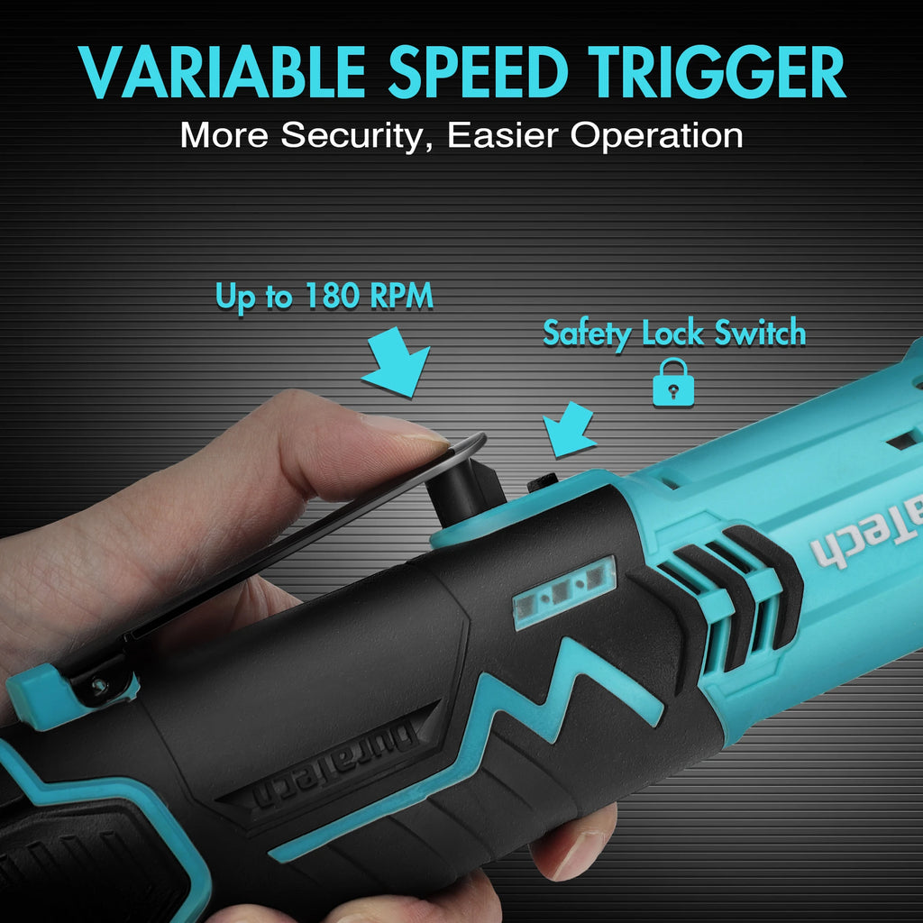 12V Cordless Electric Ratchet Wrench Set with 2 2.0Ah Battery 8pcs Sockets