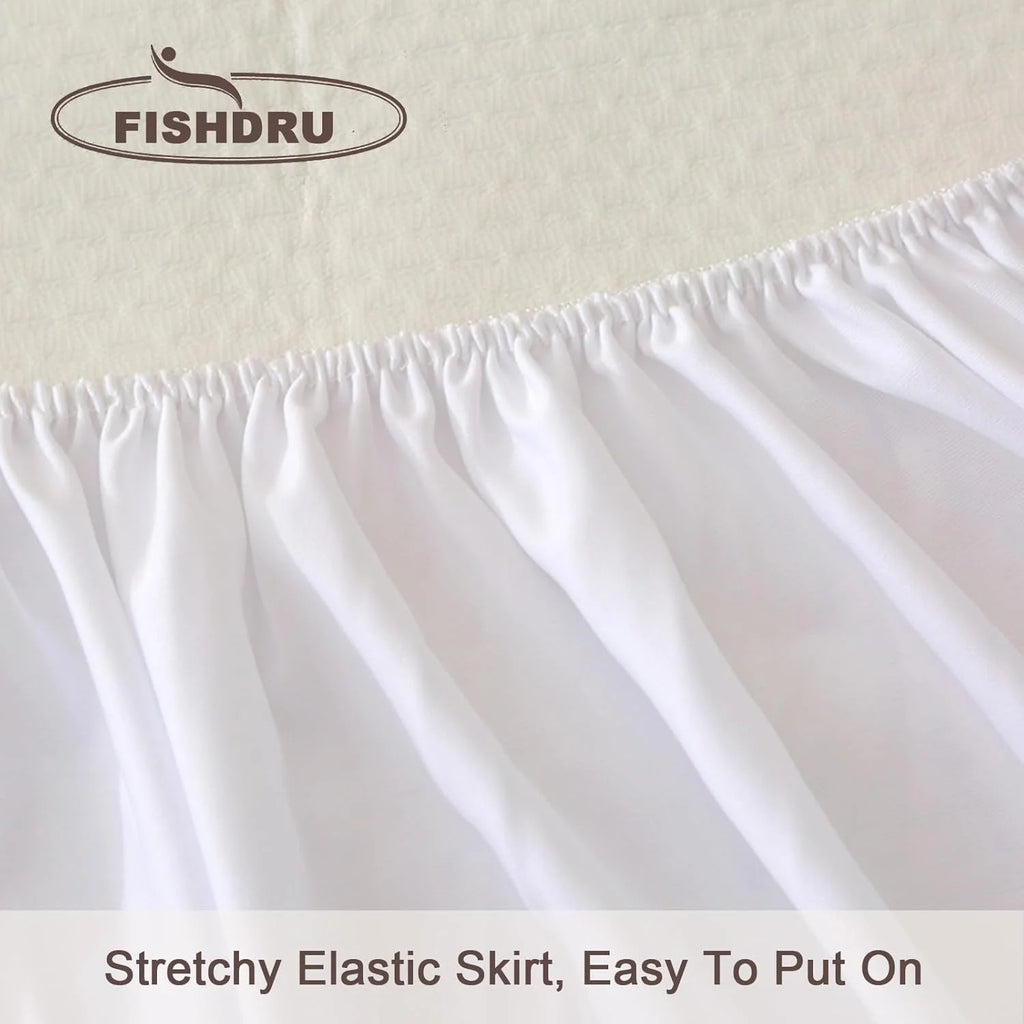 Bamboo Fiber Waterproof Twin Full Queen King Bed Sheets Bedding Mattress Topper Protector Set