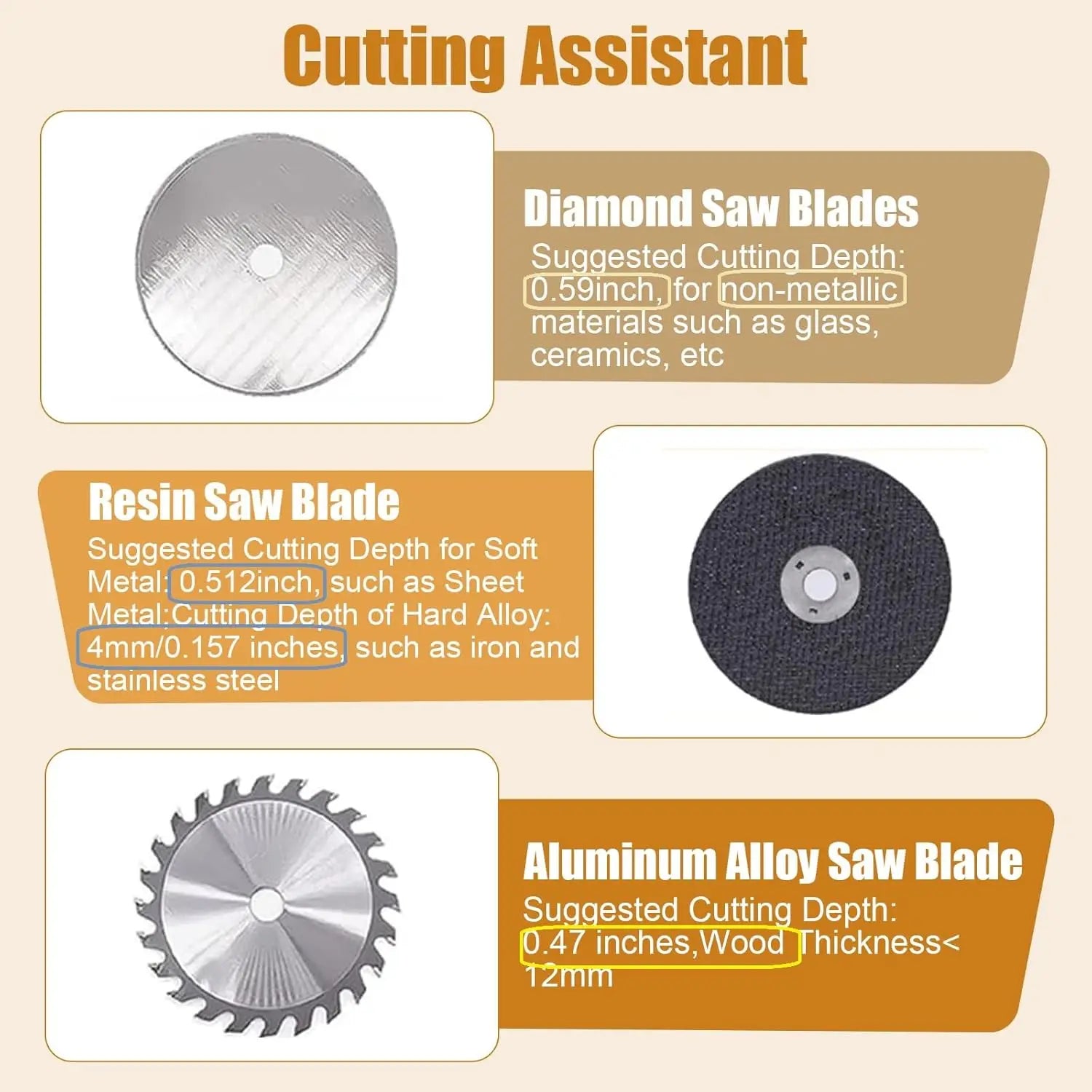 Mini Portable Electric Table Saw with 3 Blades for Wood, Metal, Tile DIY Crafts