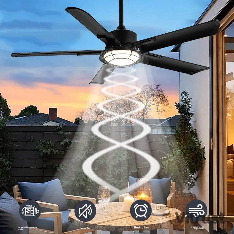 Waterproof Ceiling Fan with Light for Patio Outdoor & Porch