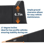 2Pcs Car Ramps for Oil Change, 12,000 LB(5 T) Capacity, Low Profile 6.25 in Lift Vehicle Service Ramps for Trucks, SUVs, Cars