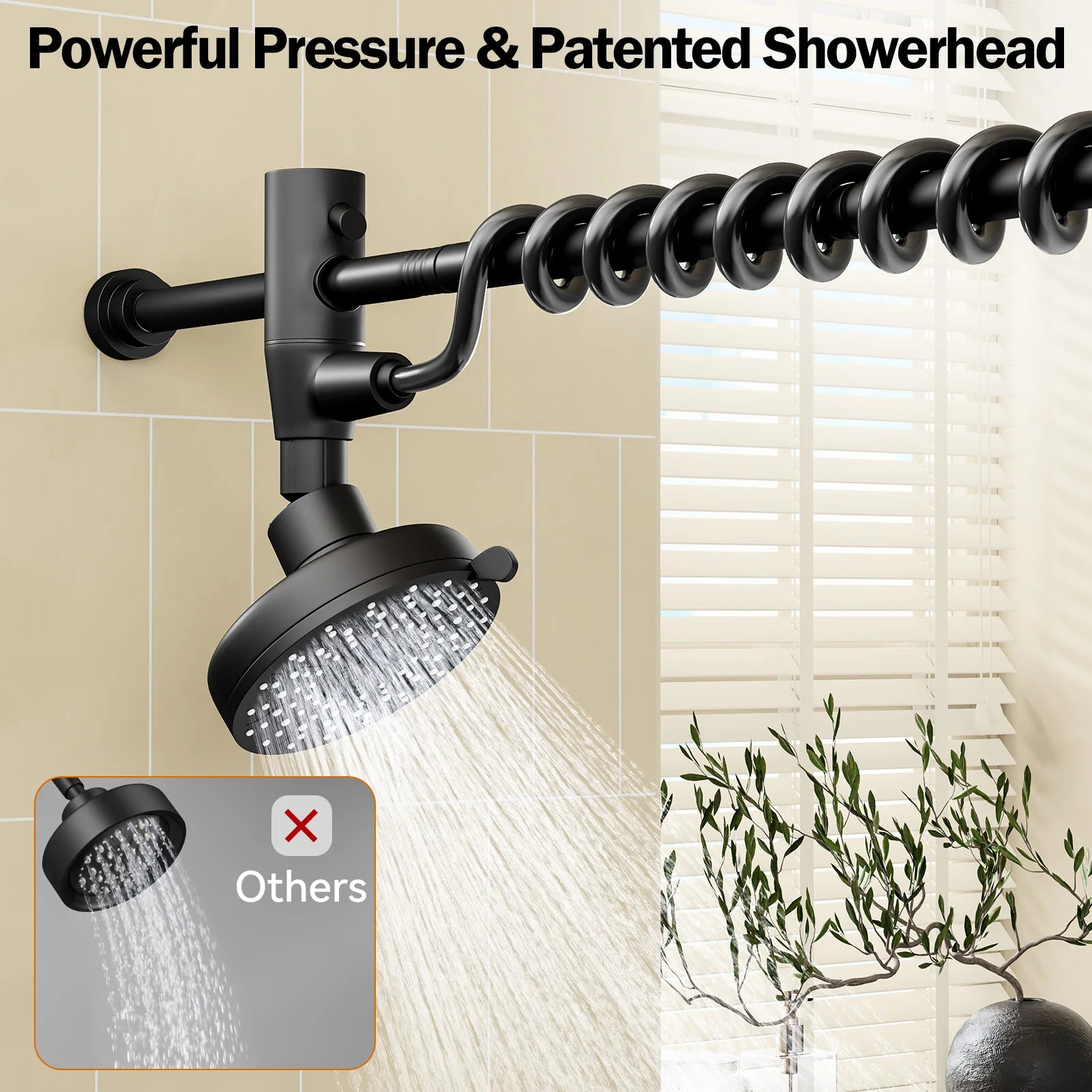 Dual Shower Head with Original Adjustable Slider, High Pressure Double Shower Head for Two