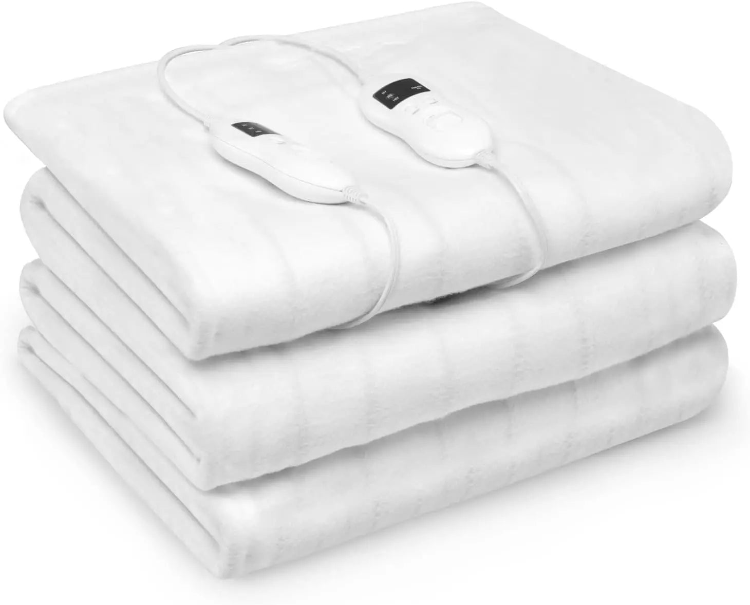 Dual Control Electric Mattress Pad Bed Warmer With 8 Heat Settings & 10H Timer