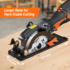 4-1/2" Circular Saw, Laser Guide, Metal Handle, 6 Blades, 1-11/16"(90°) Cut Depth, for Wood, Metal & Tile