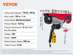 200-800kg Electric Hoist with Wired/Wireless Remote Control Lifting Crane Cable Hoist