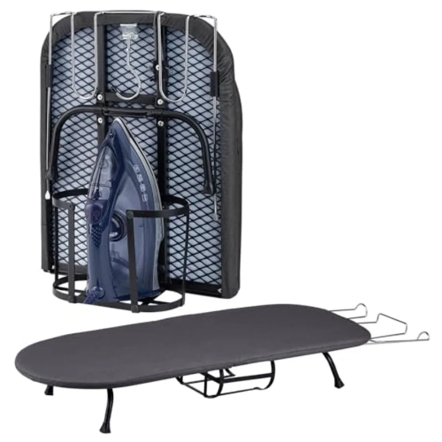 Small Ironing Board, Foldable Table Top Ompact Portable Mini Ironing Board w/Iron Rest, Set for Dorm Rooms, RVs, Travel