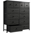 Dresser for Bedroom with 12 Drawers, Fabric Dressers amp Chest of Drawers with Sturdy Metal Frame, Wood Top, for Woman, 40.6 W x