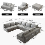 Cloud Module sofa, a sofa set that can be easily assembled in the living room