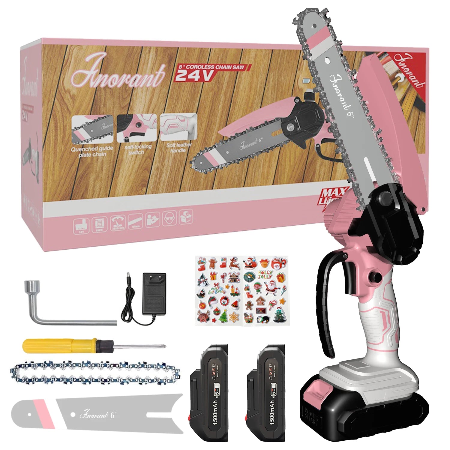 Mini Cordless Chain Saws with 2 Batteries