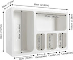 Wall Mounted Storage Cabinet, Floating Wall Shelf with 5 Compartments Open Storage Rack Freestanding Storage Organizer
