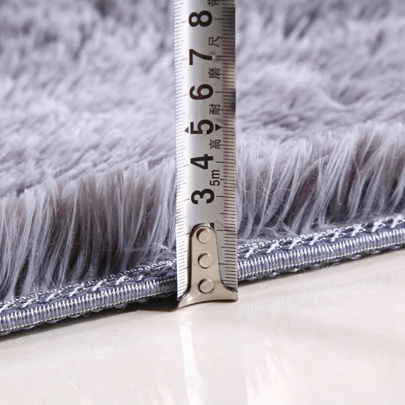 Fluffy Oval Plush Carpet Extra Soft For Living Room Sofa Area Bedroom Non-Slip