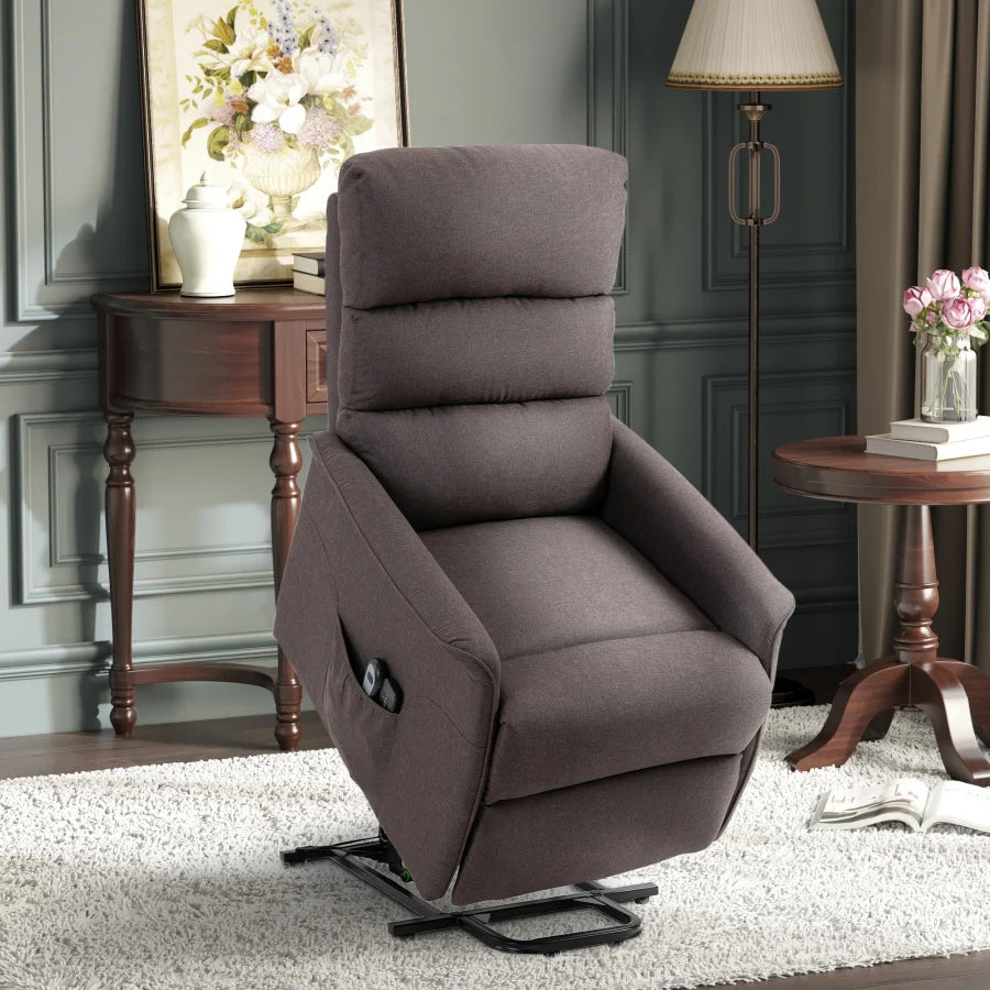 Electric Power Lift Recliner Chair for Elderly, Side Pockets for storage