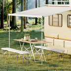 2‑Pack 6 FT Outdoor Folding Plastic Bench, Portable Camping Picnic Bench with 4cm Thick Scratch‑Stain Resistant HDPE Tabletop