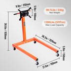 Engine Stand 750/1300/1500 lbs Rotating Engine Motor Stand with 360 Degree Adjustable Head Dolly Vehicle Auto Repair