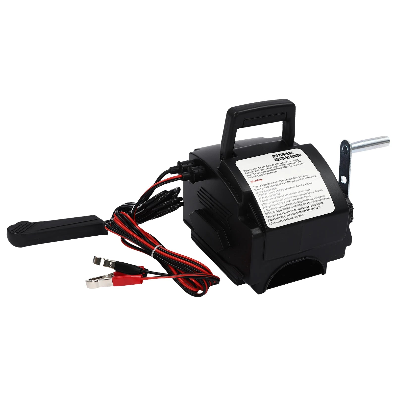 Electric Winch Portable Motor Winch Cable Hoist 9.2 m Steel Cable Lifting Hoist